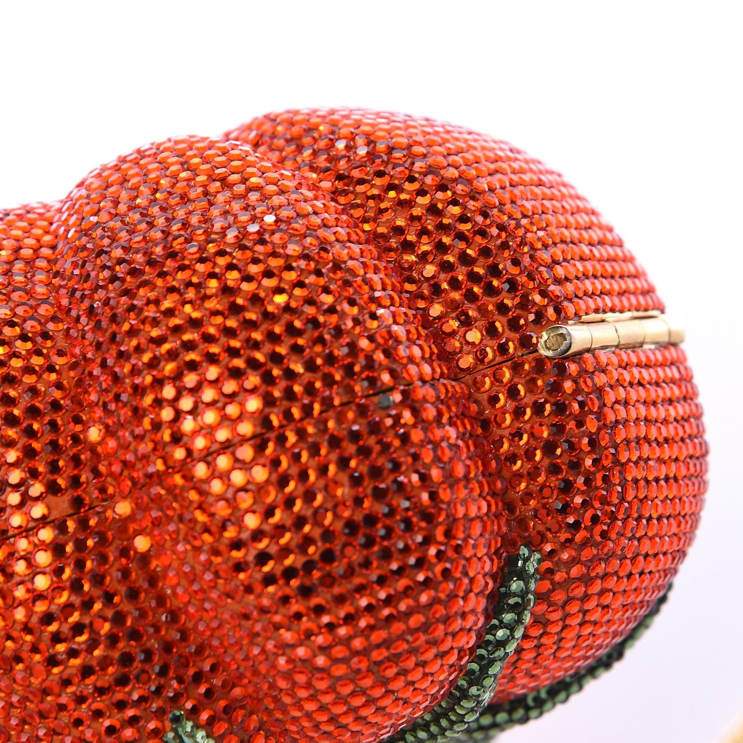 Judith Leiber Swarovski Crystal Tomato Minaudiere Clutch Red 8 of 13