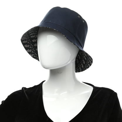 Christian Dior Oblique Reversible Teddy-D Brim Bucket Hat 58 Blue 4 of 15