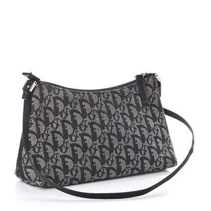 Christian Dior Monogram Shoulder Bag Pochette Black 3 of 8