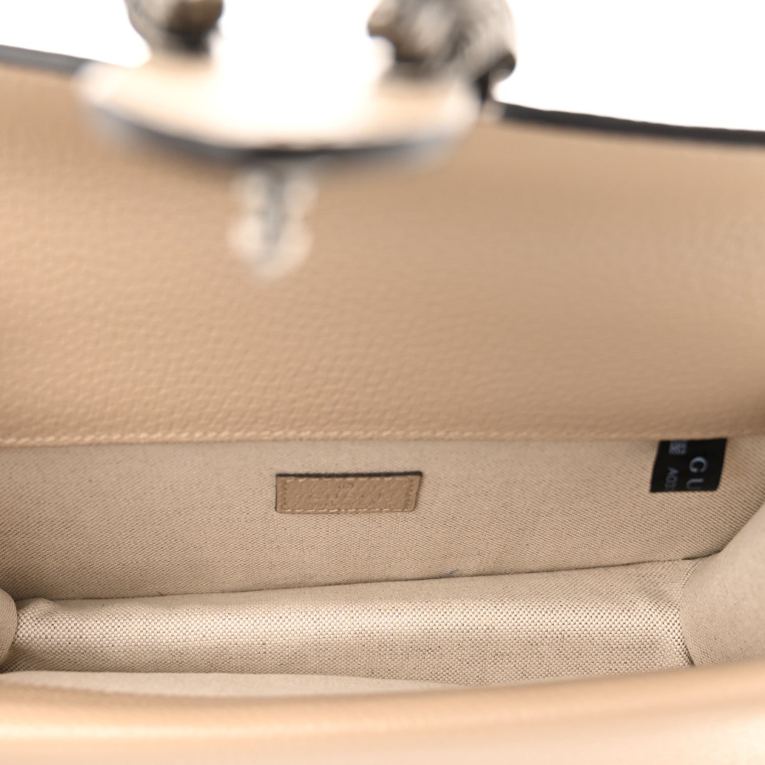 Gucci GG Supreme Monogram Textured Dollar Calfskin Small Rectangular Dionysus Shoulder Bag Beige Mystic White Oatmeal 5 of 11