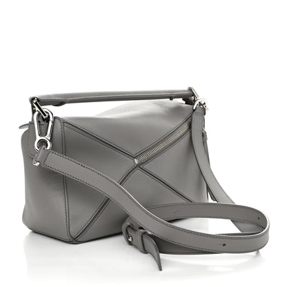 Loewe Soft Grained Calfskin Small Puzzle Bag Pearl Grey 3 of 10