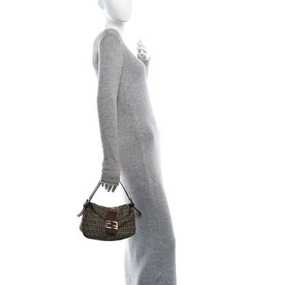 Fendi Zucchino Vitello Baguette Mogano Panna Bruciato 2 of 10