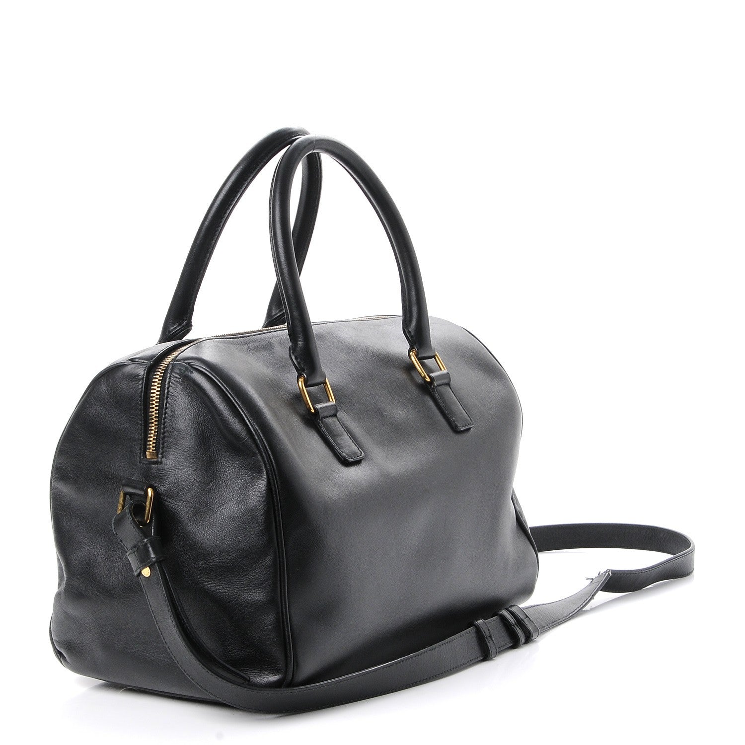 Saint Laurent Calfskin Classic Duffle 6 Black 3 of 11