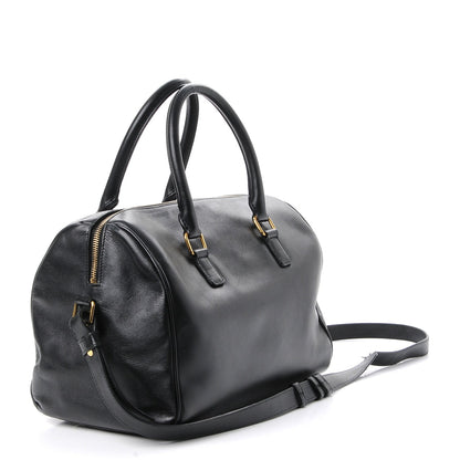 Saint Laurent Calfskin Classic Duffle 6 Black 3 of 11