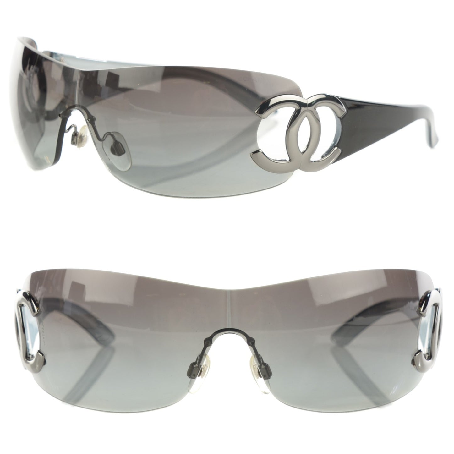 Frameless CC Logo Sunglasses 4125 Black