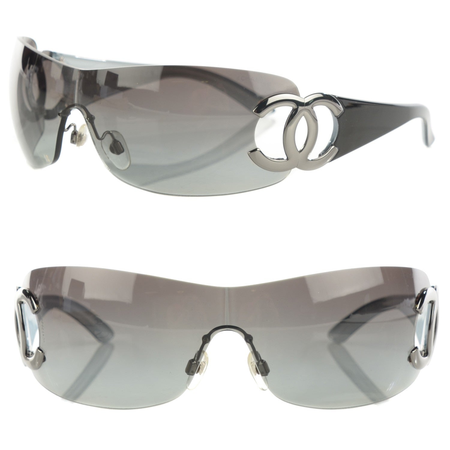 Chanel Frameless CC Logo Sunglasses 4125 Black 1 of 6