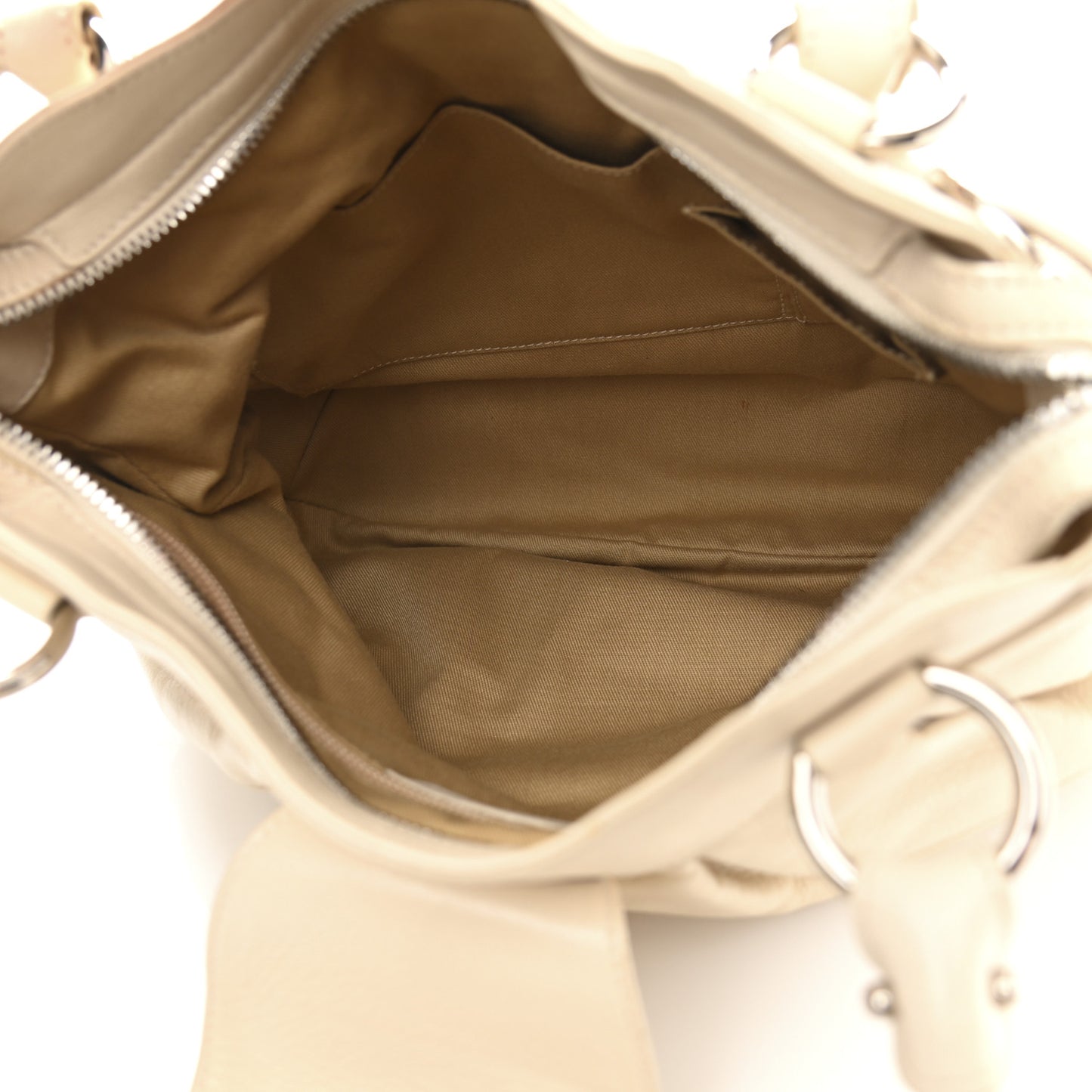 Calfskin Vittoria Satchel Ivory