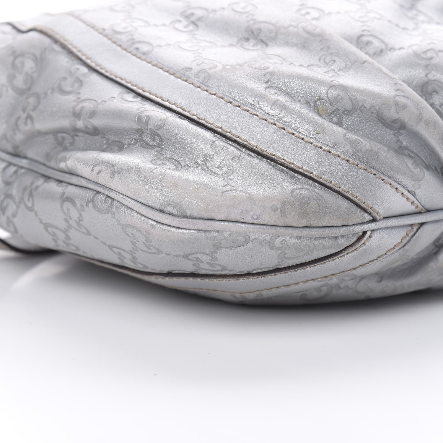 Gucci Guccissima Small D Ring Messenger Silver 9 of 19