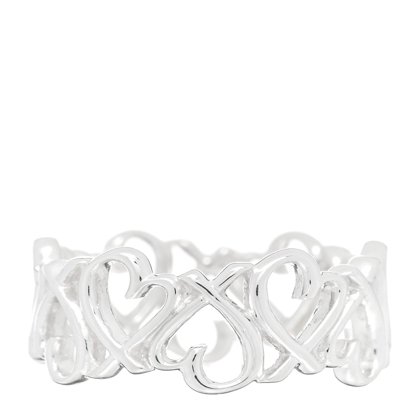 Sterling Silver Paloma Picasso Loving Heart Band Ring 50 5.25