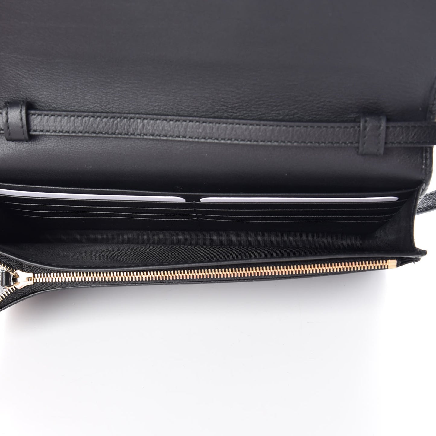 Microguccissima Crossbody Wallet Black