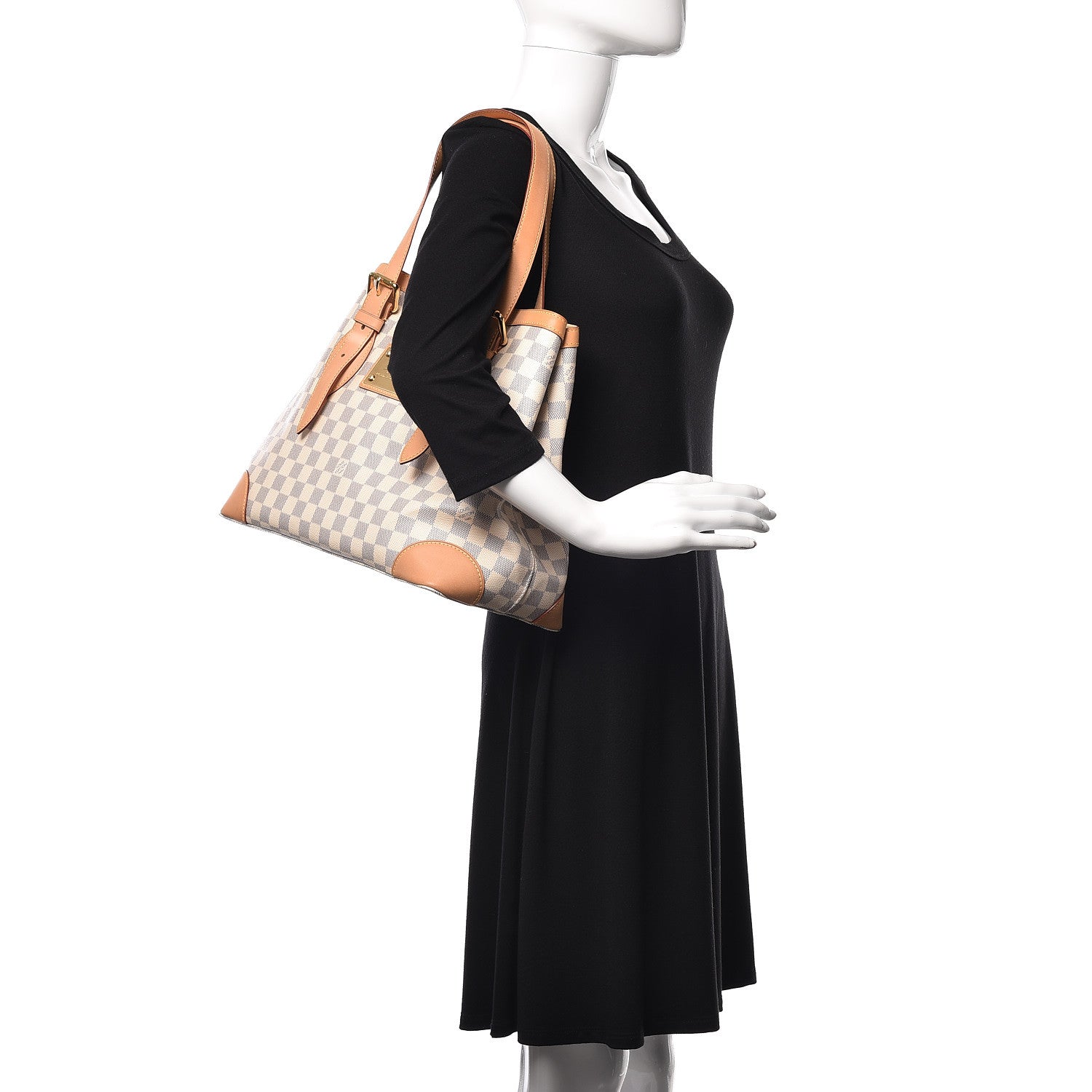Louis Vuitton Damier Azur Hampstead MM 2 of 12