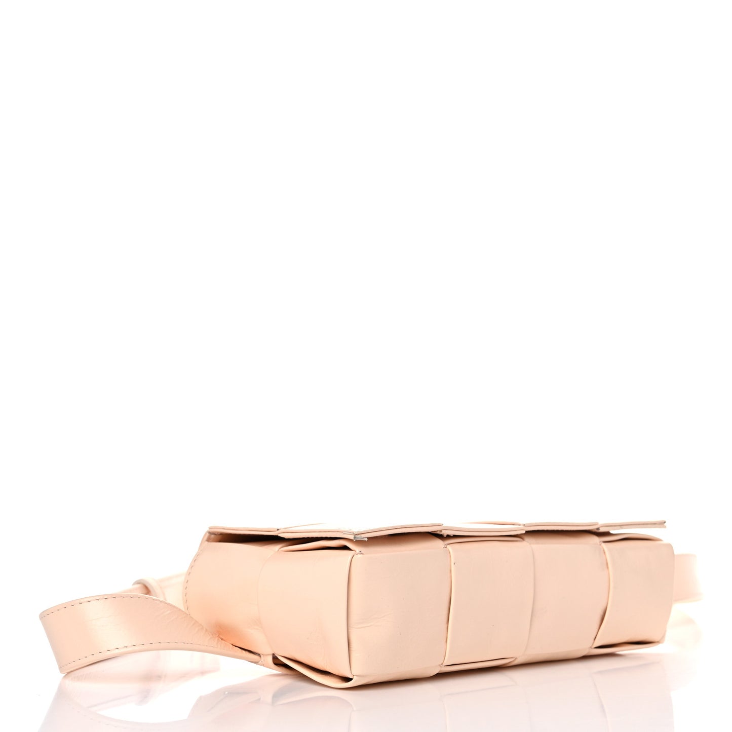 Paper Calfskin Intrecciato Cassette Belt Bag Melon Washed
