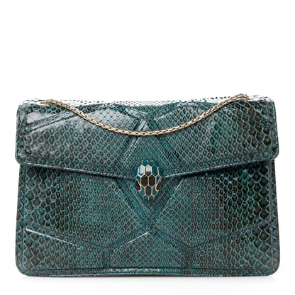Bulgari Snakeskin Serpenti Forever Shoulder Bag Green 1 of 13