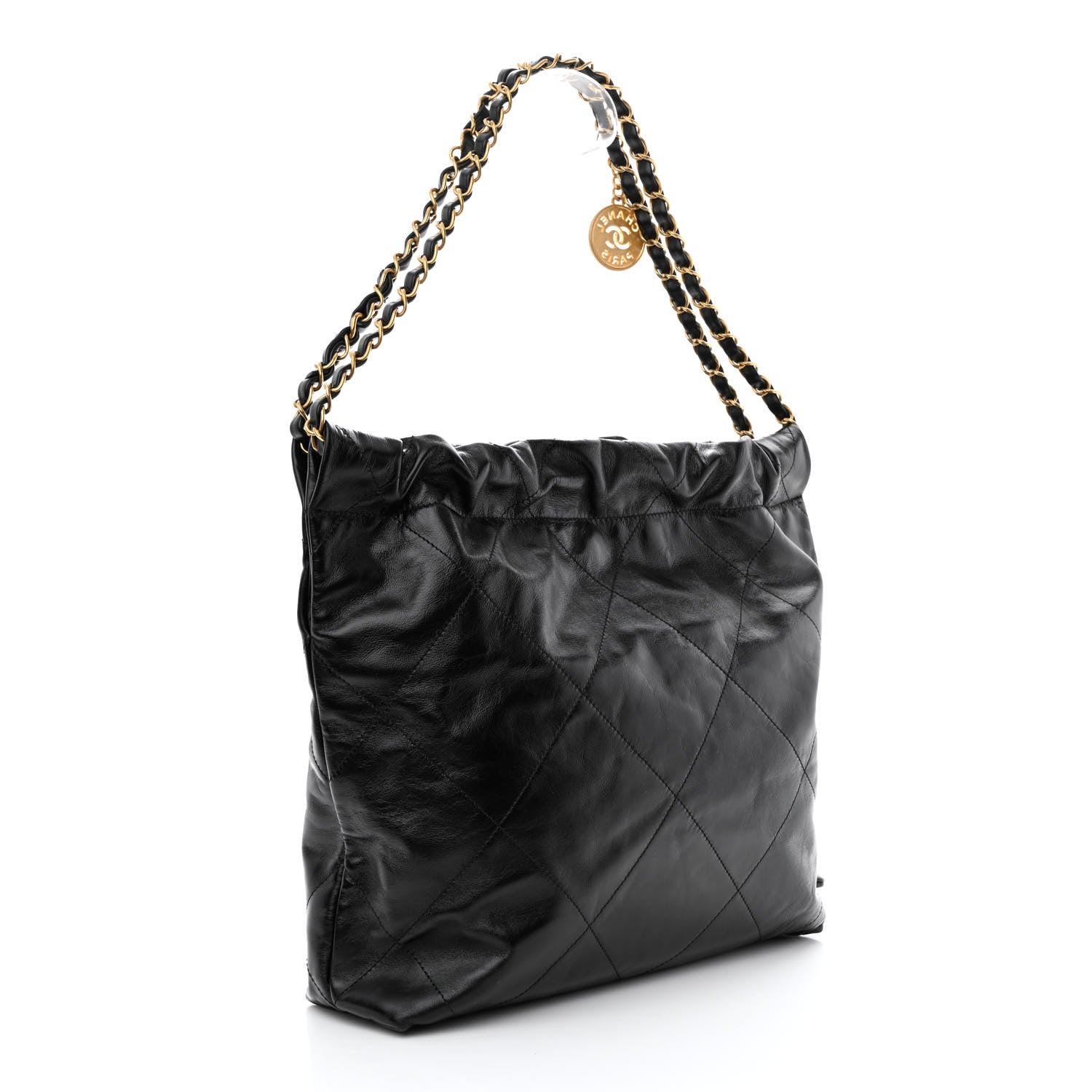 Chanel Shiny Calfskin Quilted Small Chanel 22 Black 4 of 14