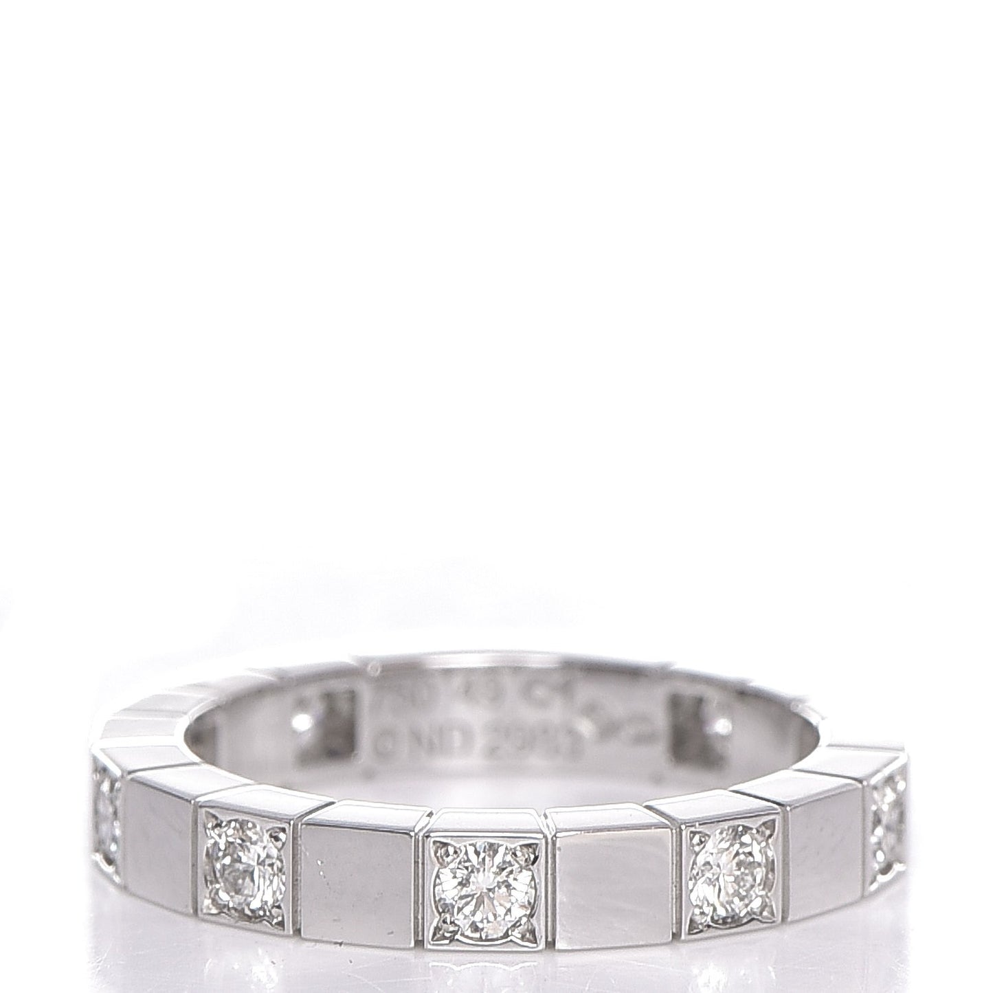 18K White Gold Diamond Half Lanieres Ring 49 5
