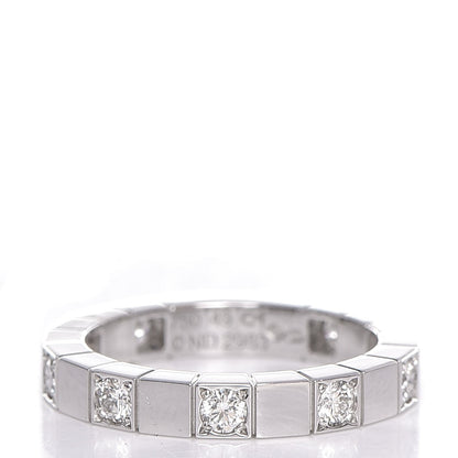 Cartier 18K White Gold Diamond Half Lanieres Ring 49 5 1 of 3
