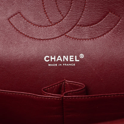 Chanel Patent Quilted Jumbo Double Flap Dark Red 7 of 13
