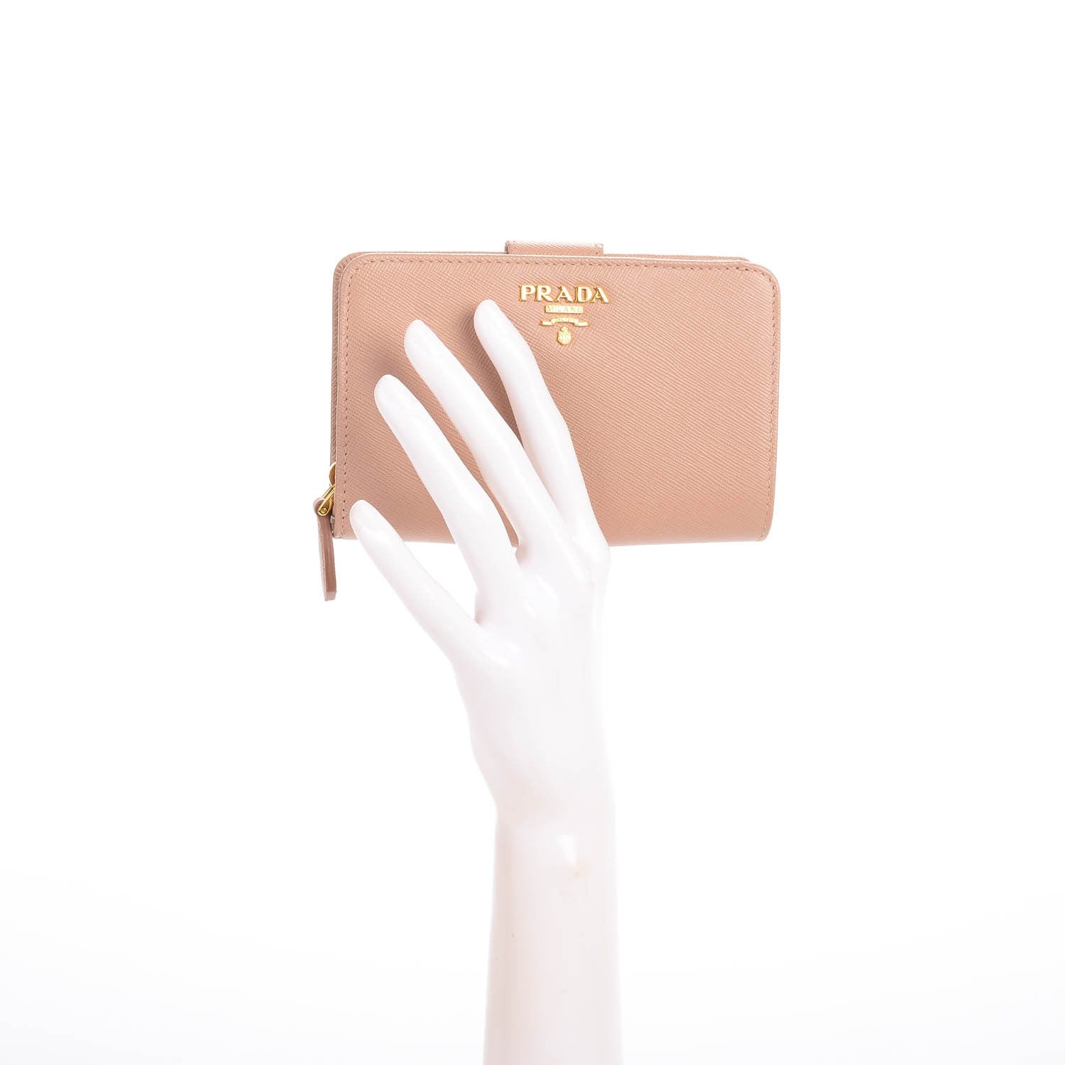 Prada Saffiano Metal Compact Wallet Cammeo 2 of 8
