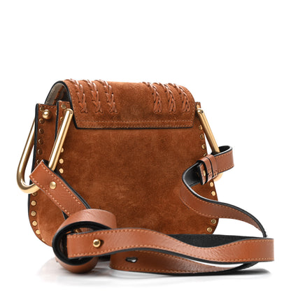 Chloe Suede Calfskin Braided Mini Hudson Shoulder Bag Caramel 2 of 11