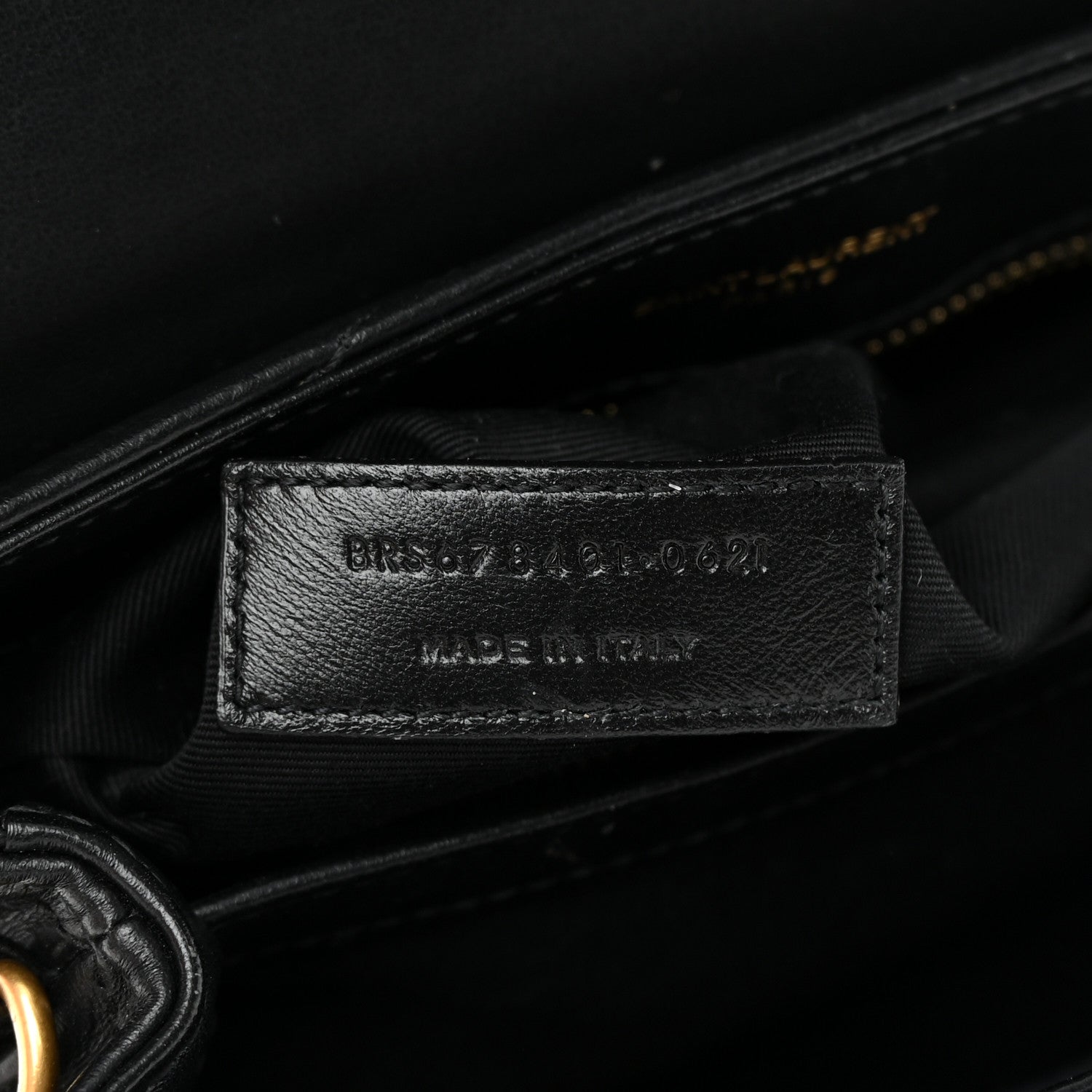 Saint Laurent Calfskin Y Quilted Monogram Toy Loulou Crossbody Bag Black 7 of 15
