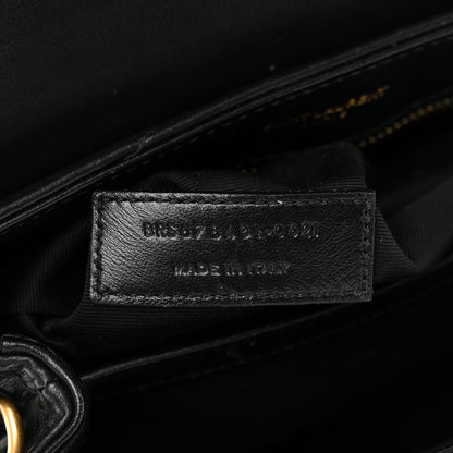 Saint Laurent Calfskin Y Quilted Monogram Toy Loulou Crossbody Bag Black 7 of 15
