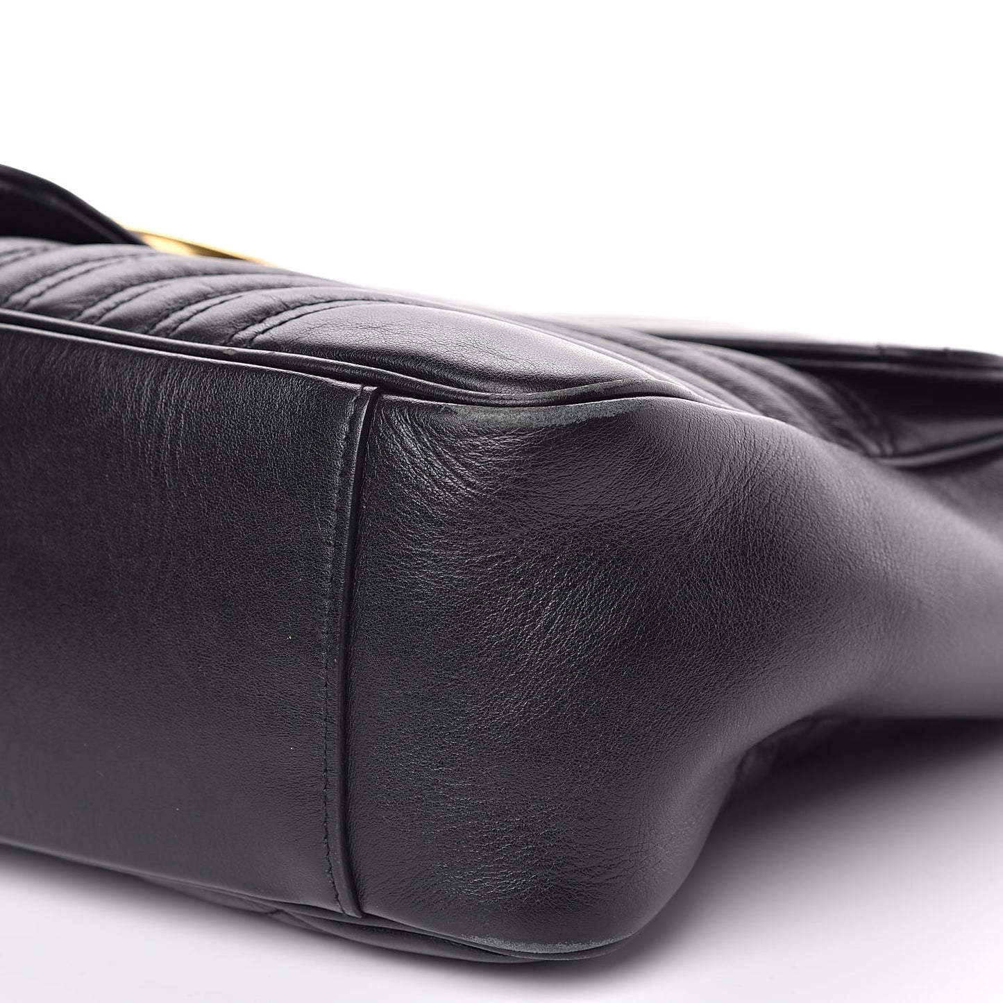 Calfskin Matelasse Large GG Marmont Shoulder Bag Black