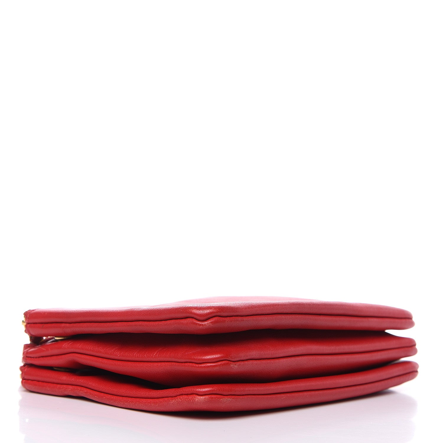 Celine Lambskin Small Trio Crossbody Bag Red 4 of 18