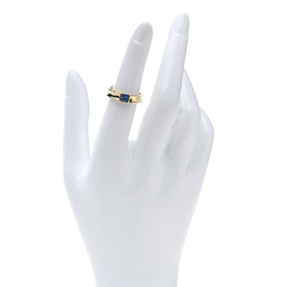 Tiffany 18K Yellow Gold Blue Sapphire Stacking Ring 50 5.5 2 of 6