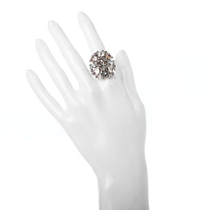 Chanel Crystal CC Ring 6 Silver 2 of 4