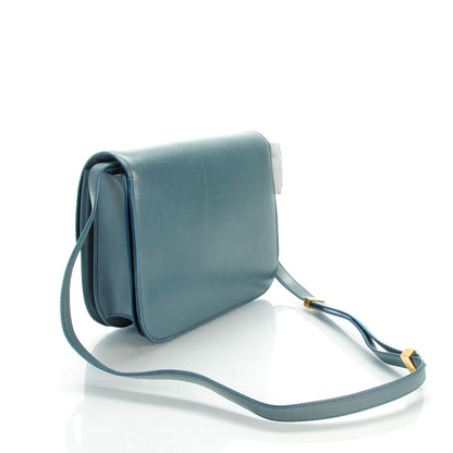 Celine Box Calfskin Medium Classic Box Flap Bag Slate Blue 2 of 9
