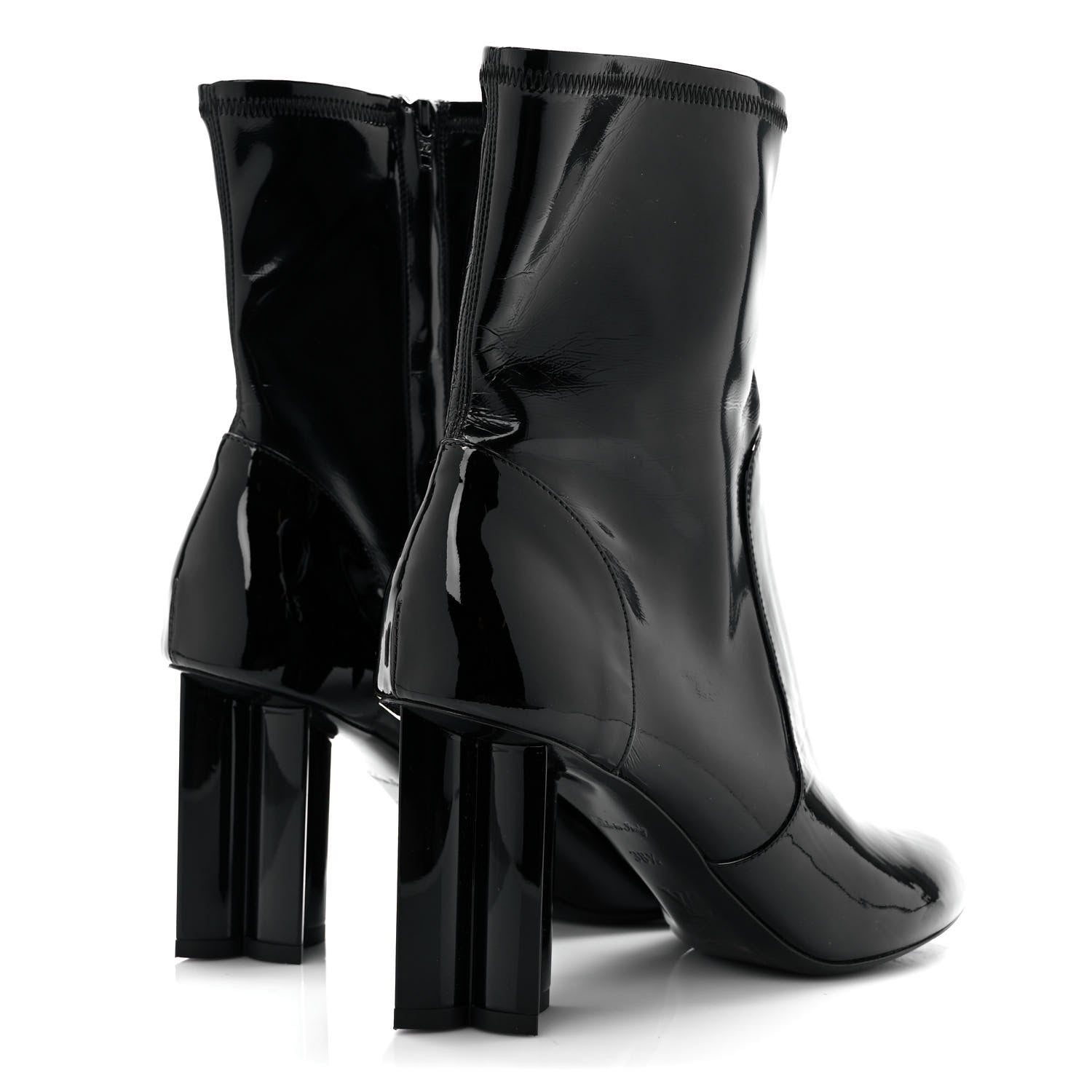 Louis Vuitton Patent Silhouette Ankle Boots 38.5 Black 4 of 8