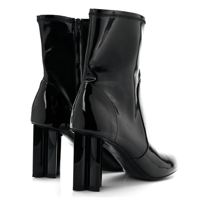 Louis Vuitton Patent Silhouette Ankle Boots 38.5 Black 4 of 8