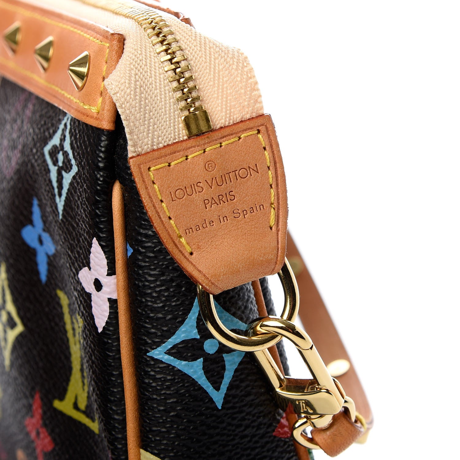 Louis Vuitton Monogram Multicolor Pochette Accessories Black 10 of 10