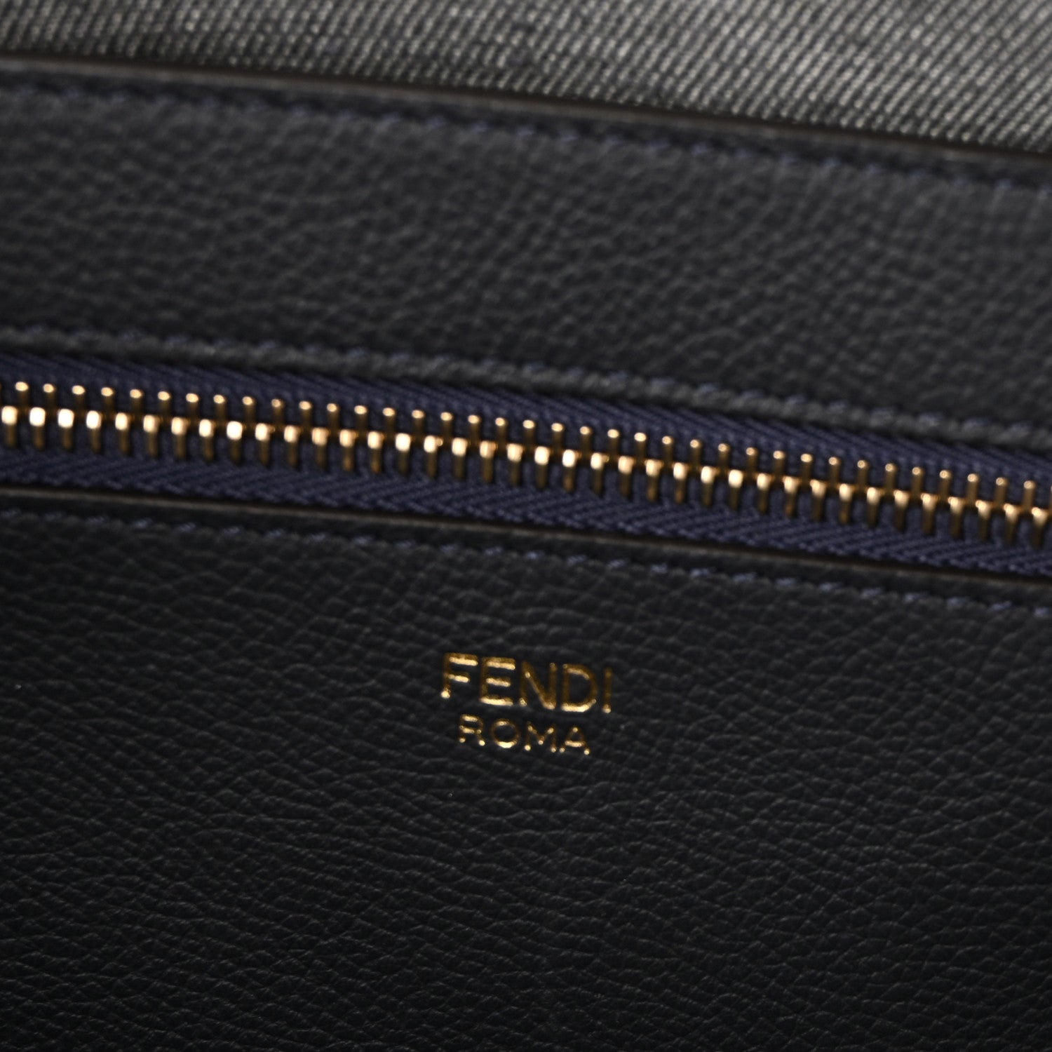Fendi Chenille Vitello Santa Barbara FF Large Roll Reversible Shopping Tote Grigio Notte Flamingo 6 of 9