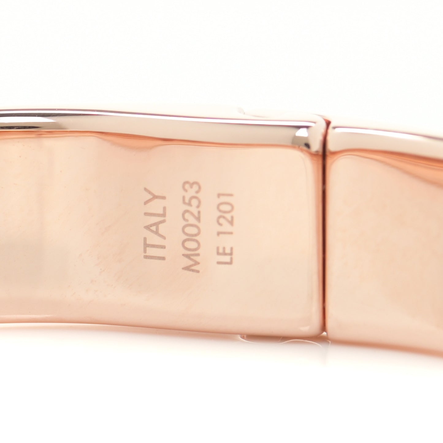 Brass Monogram Nanogram Cuff S Pink Gold