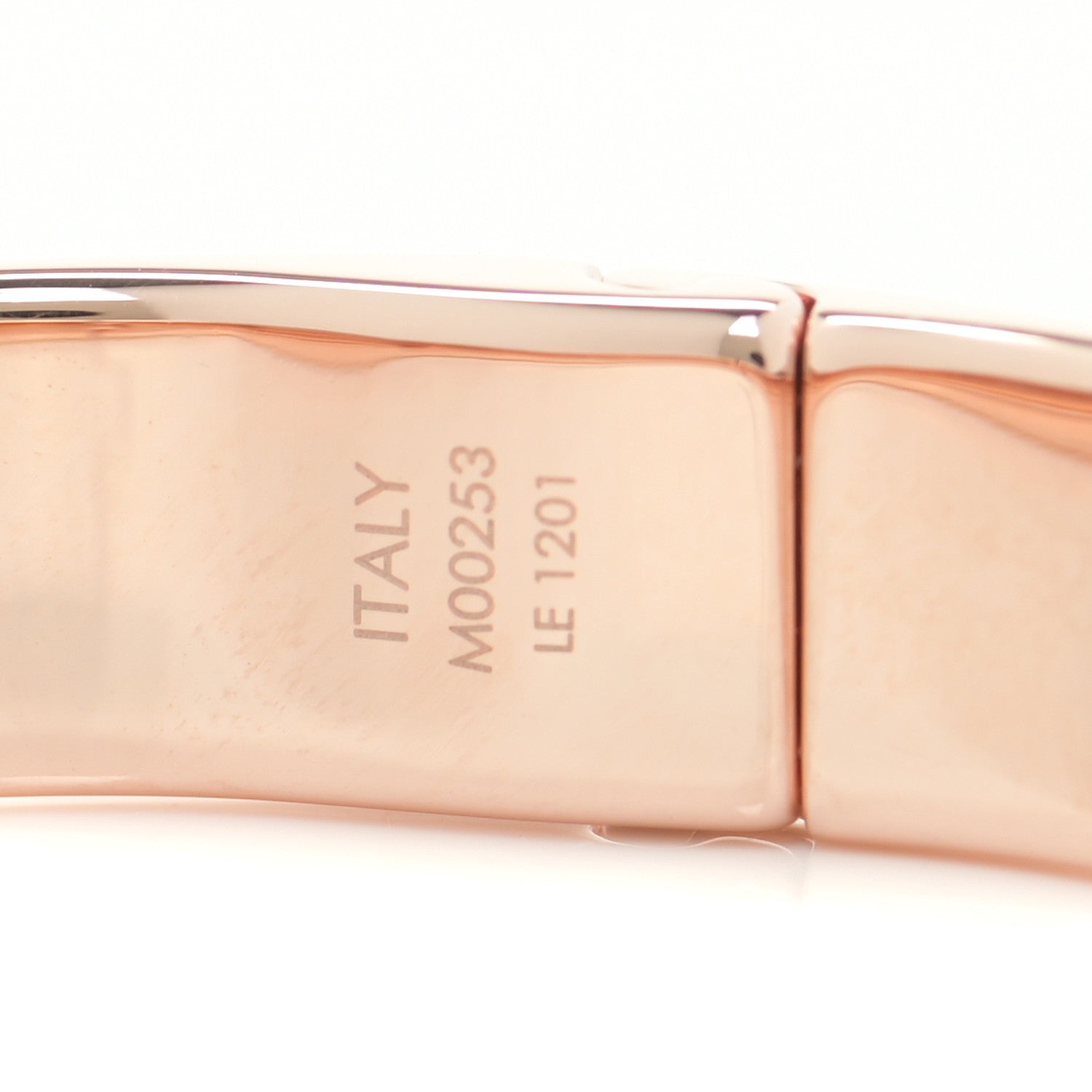 Louis Vuitton Brass Monogram Nanogram Cuff S Pink Gold 5 of 5