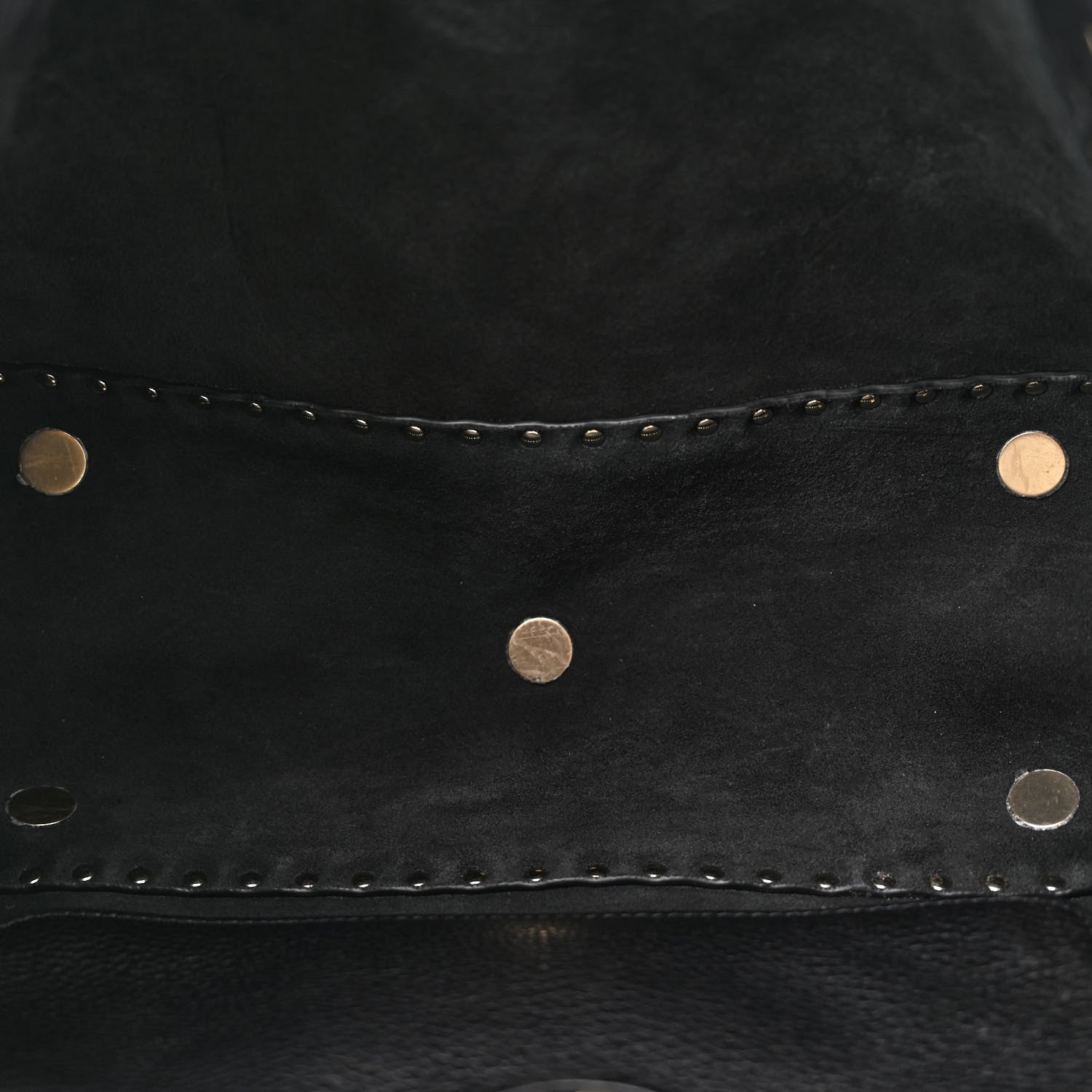 Valentino Garavani Pebbled Calfskin Medium Rockstud Tote Black 5 of 11