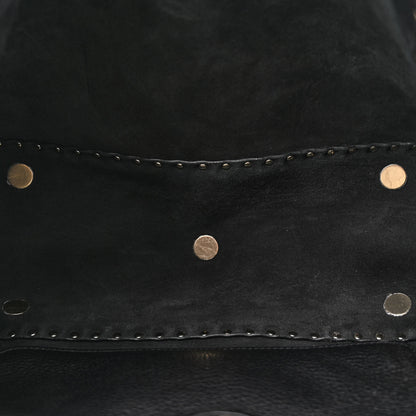 Valentino Garavani Pebbled Calfskin Medium Rockstud Tote Black 5 of 11