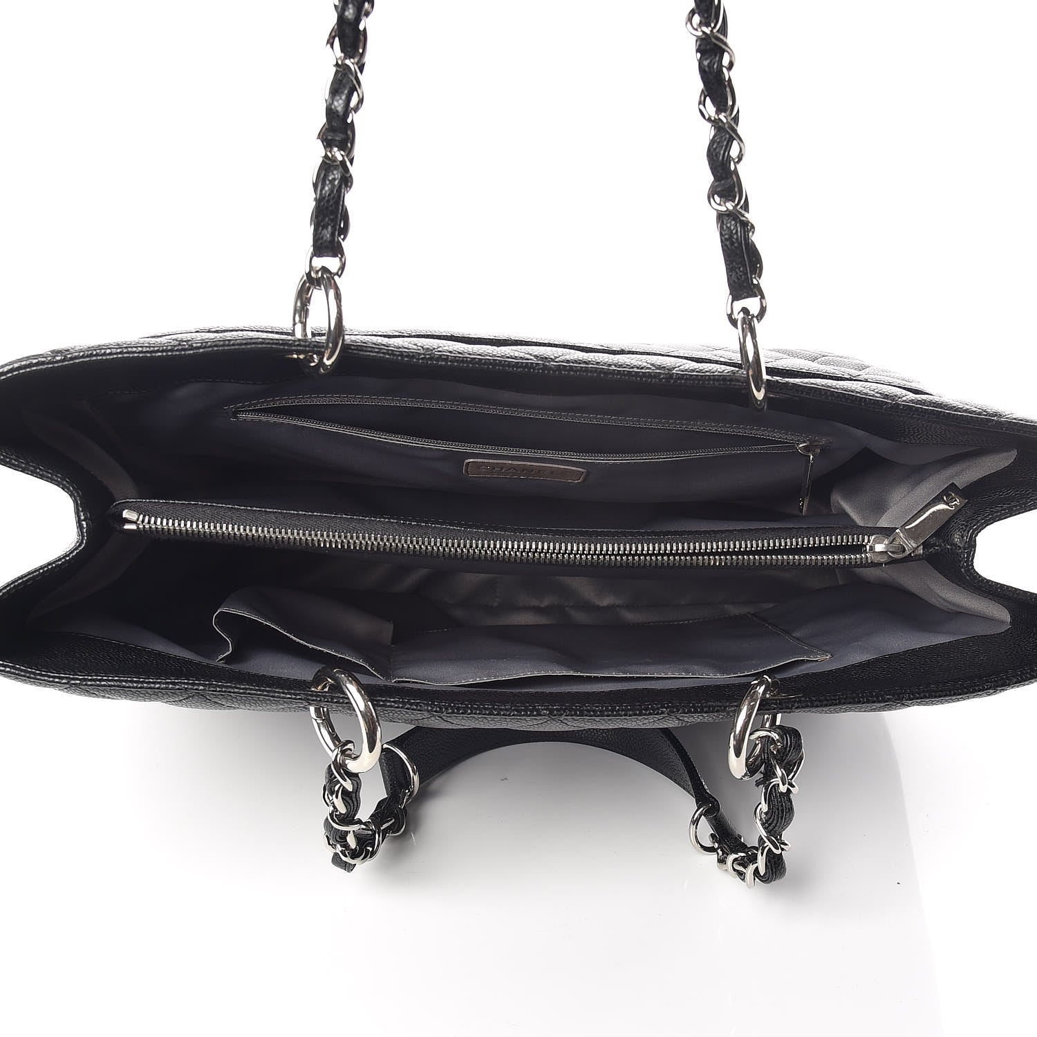 Chanel Caviar Quilted XL Grand Shopping Tote GST Black 5 of 15