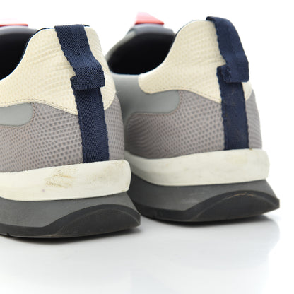 Fendi Neoprene Calfskin Rainbow Studded Sneaker 35.5 Gray 9 of 15