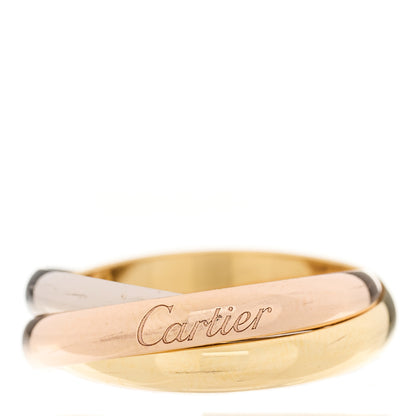 Cartier 18K Pink Yellow White Gold Classic Trinity Ring 53 6.5 1 of 4