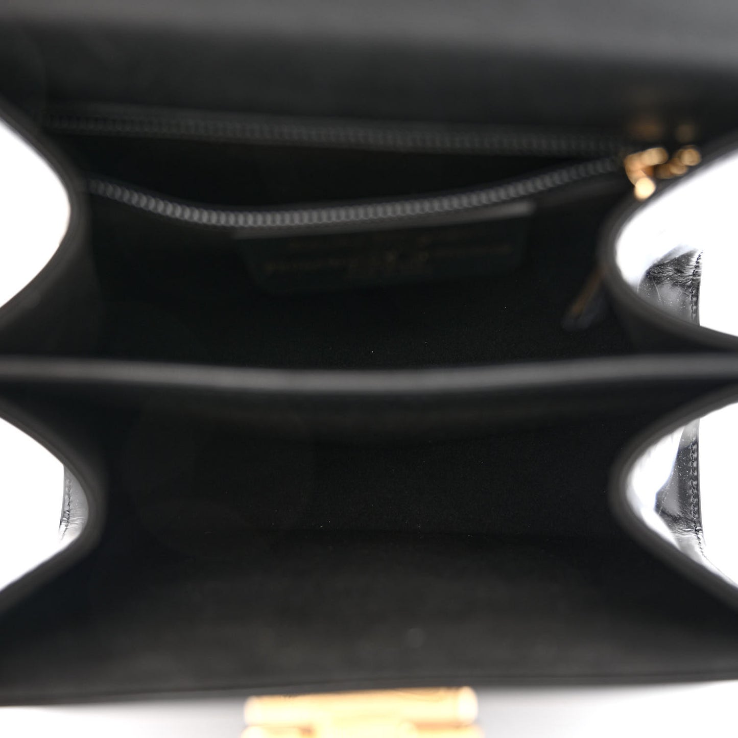 Brushed Off Calfskin Iconic Top Handle Bag Black