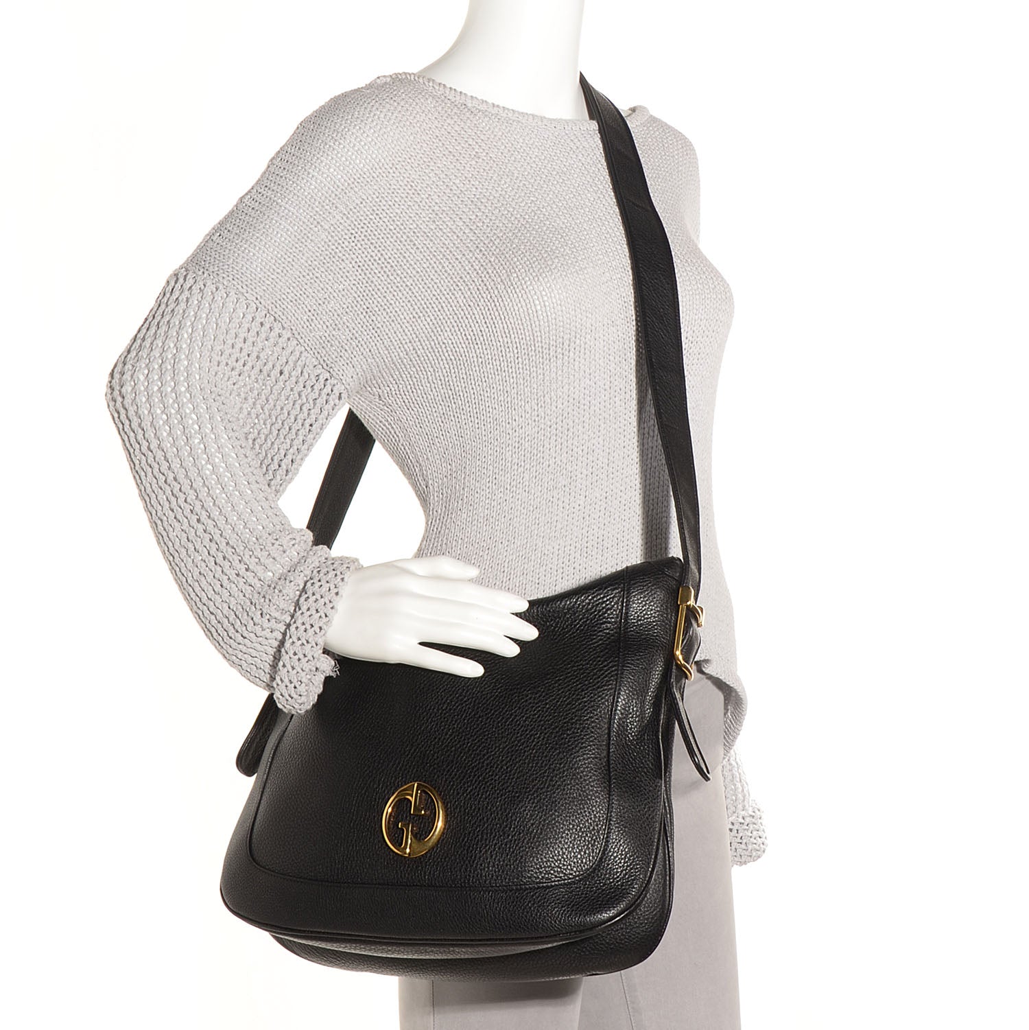 Gucci Leather 1973 Messenger Black 2 of 7