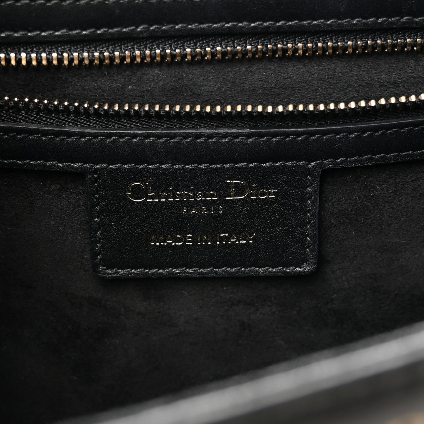 Calfskin D Fence Saddle Bag Black