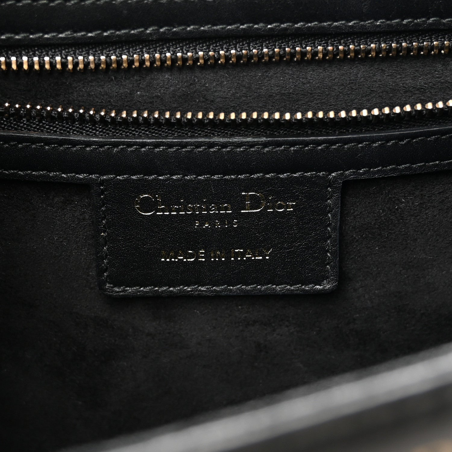 Christian Dior Calfskin D Fence Saddle Bag Black 6 of 10