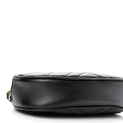 Gucci Calfskin Matelasse GG Marmont Belt Bag 75 30 Black 8 of 11