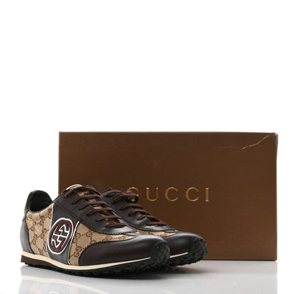 Gucci GG Monogram Calfskin Mens Interlocking G Sneakers 9 Dark Brown 9 of 9