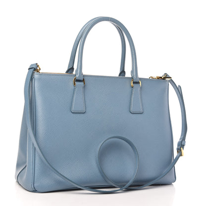 Prada Saffiano Medium Galleria Double Zip Tote Aviazione 3 of 12