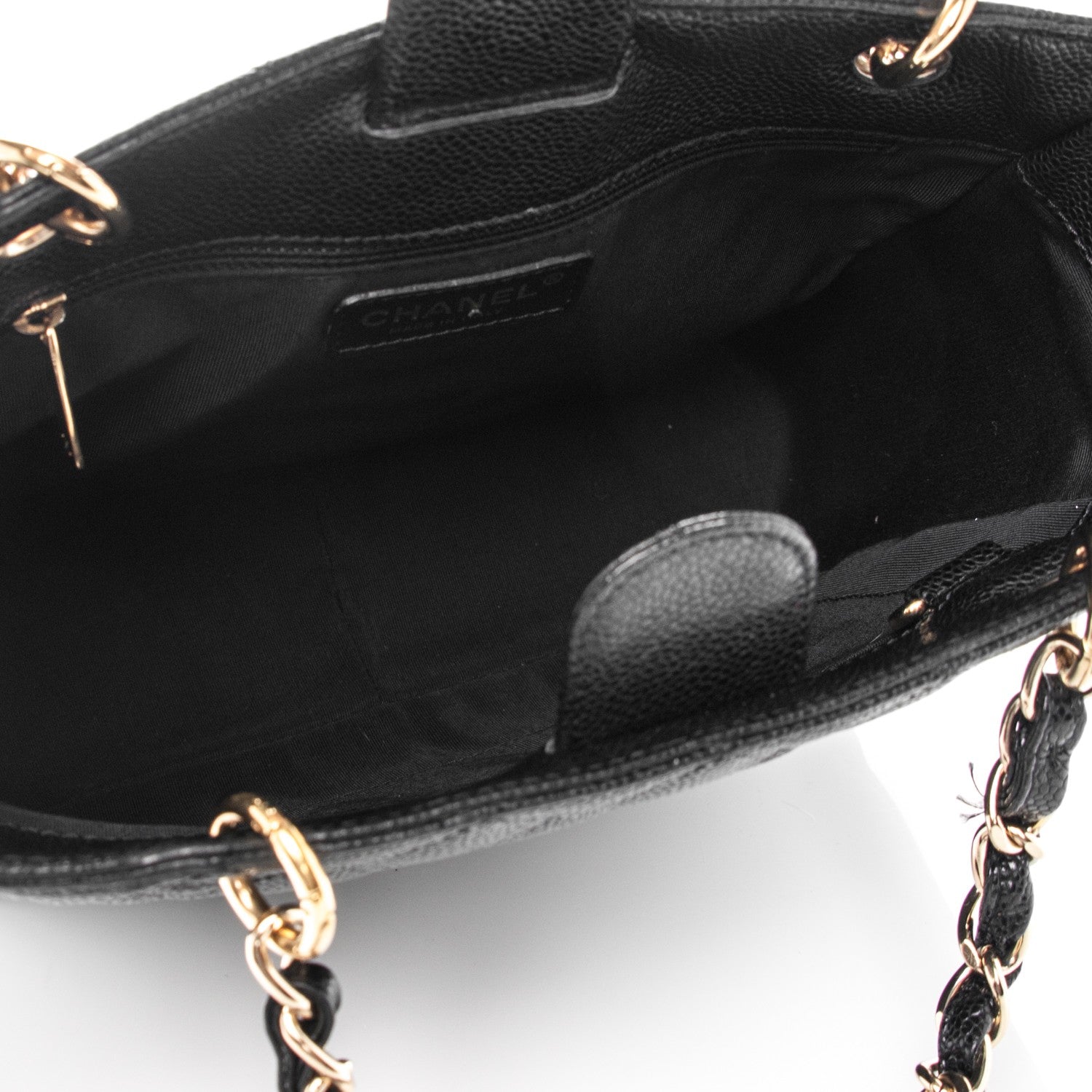 Chanel Caviar Quilted Petit Shopping Tote PST Black 5 of 7