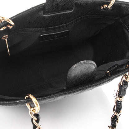Chanel Caviar Quilted Petit Shopping Tote PST Black 5 of 7